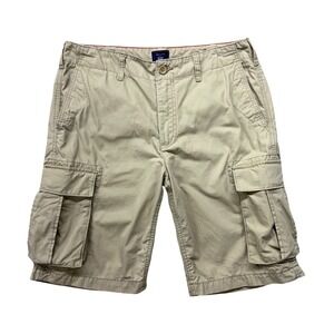 Gap Mens Lived In Cargo Shorts Khaki Tan Cotton Size 34 339933-00 Gorpcore
